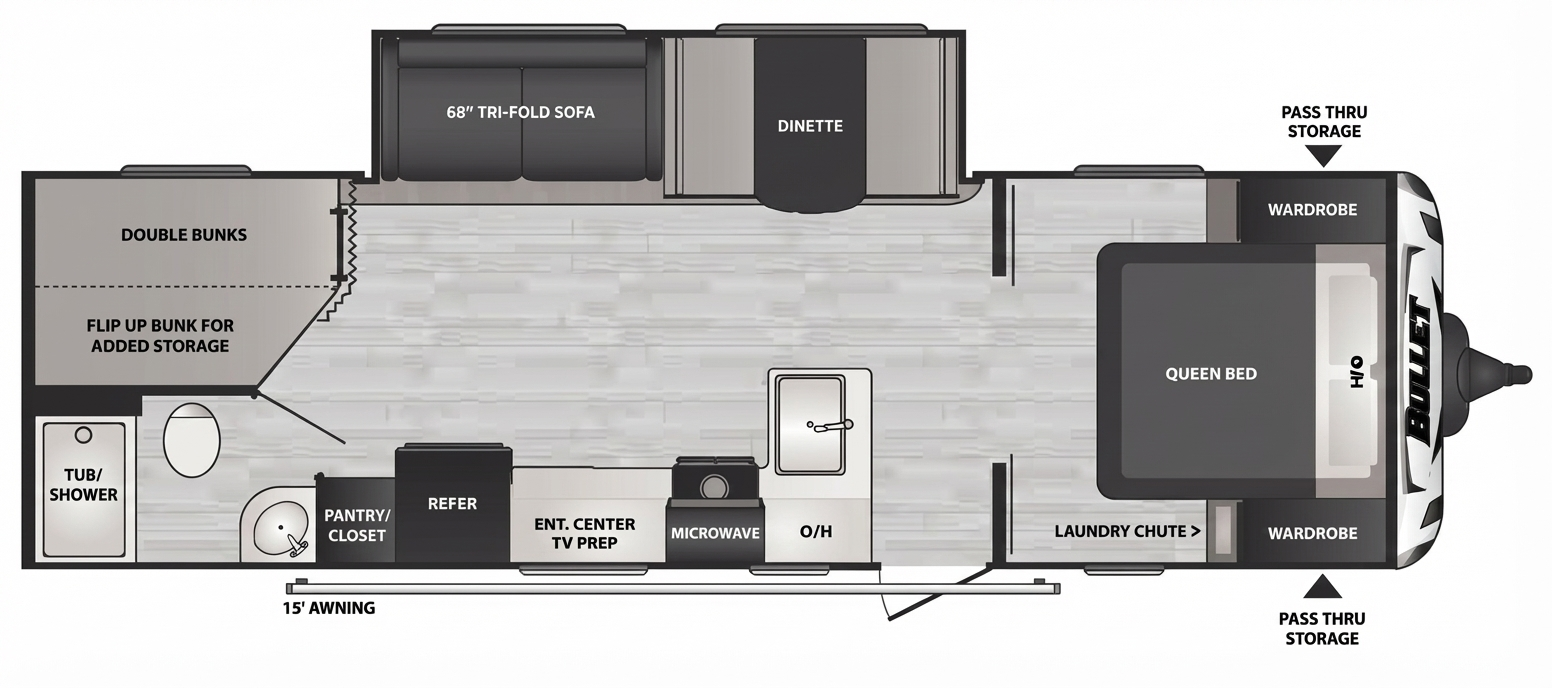 View 2022 Keystone Bullet Crossfire 2730BH complete specs and manufacturer brochures
