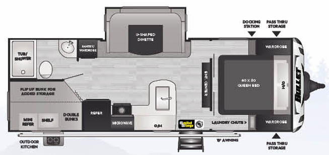 View 2022 Keystone Bullet Premium 243BHSWE complete specs and manufacturer brochures