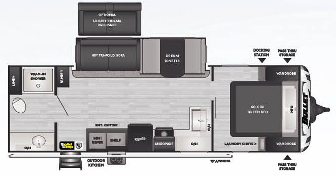 View 2022 Keystone Bullet Premium 261RBS complete specs and manufacturer brochures