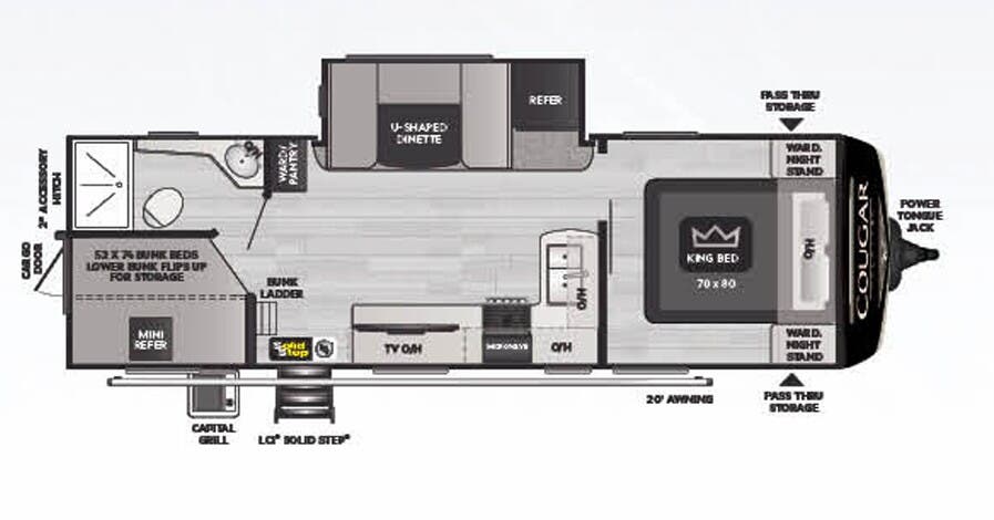 View 2022 Keystone Cougar Half-Ton 25DBSWE complete specs and manufacturer brochures