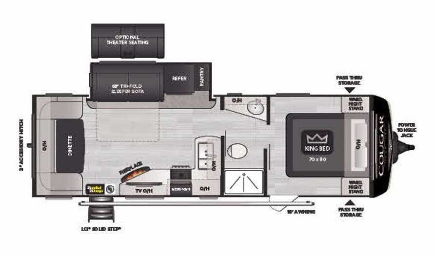View 2022 Keystone Cougar Half-Ton 25RDSWE complete specs and manufacturer brochures