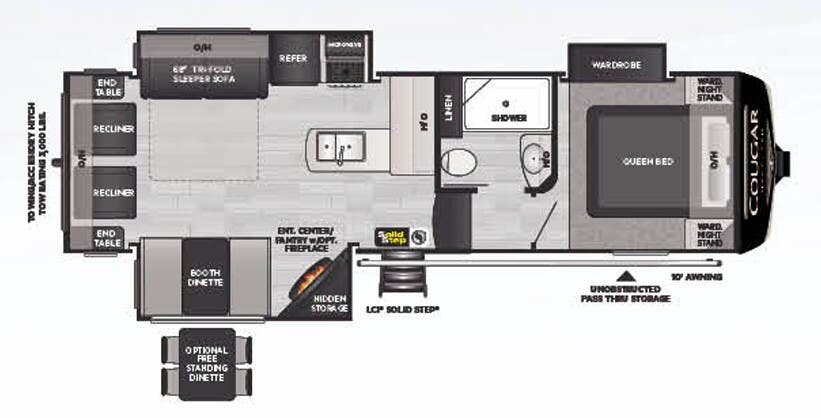 View 2022 Keystone Cougar Half-Ton 27SGS complete specs and manufacturer brochures