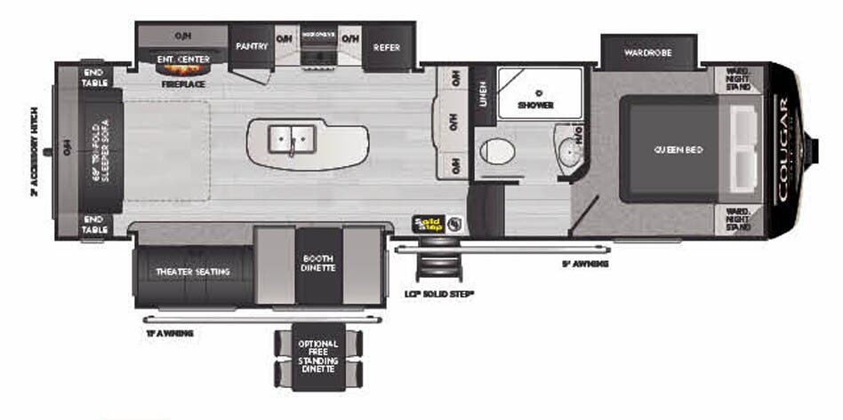 View 2022 Keystone Cougar Half-Ton 29RLI complete specs and manufacturer brochures
