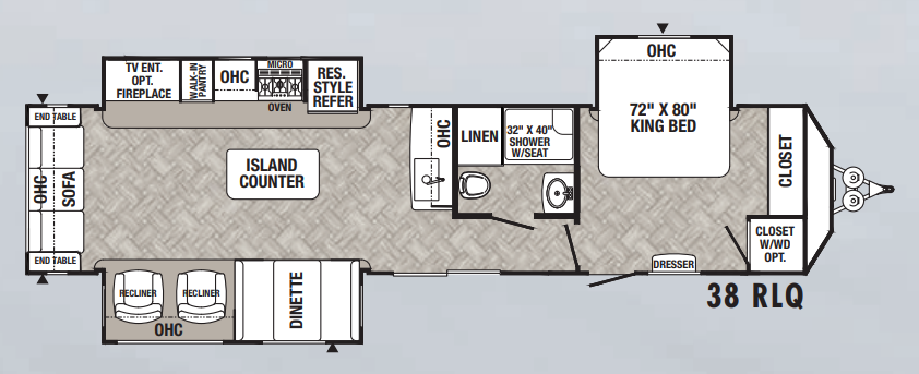View 2022 Palomino Puma 38RLQ complete specs and manufacturer brochures
