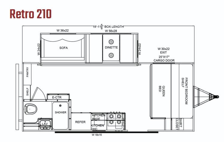 View 2022 Riverside RV Retro 210 complete specs and manufacturer brochures
