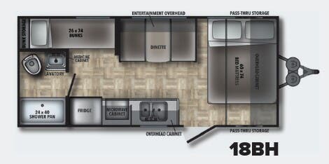View 2022 Shasta Shasta 18BH complete specs and manufacturer brochures