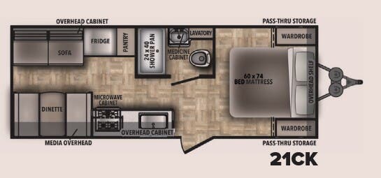 View 2022 Shasta Shasta 21CK complete specs and manufacturer brochures