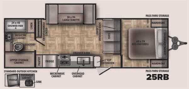 View 2022 Shasta Shasta 25RB complete specs and manufacturer brochures