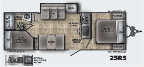 View 2022 Shasta Shasta 25RS complete specs and manufacturer brochures