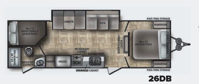 View 2022 Shasta Shasta 26DB complete specs and manufacturer brochures