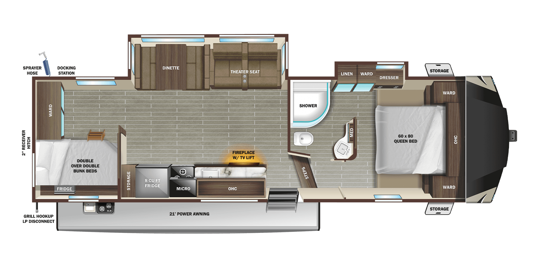 View 2022 Starcraft Telluride 297BHS complete specs and manufacturer brochures