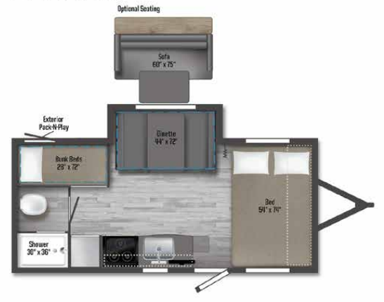 View 2022 Winnebago Micro Minnie FLX 2100BH complete specs and manufacturer brochures