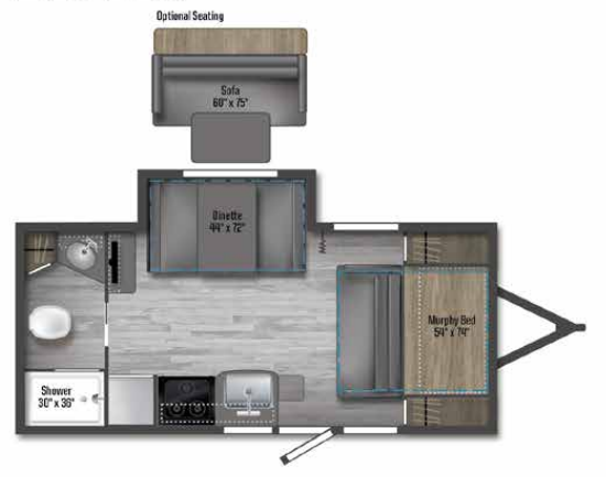 View 2022 Winnebago Micro Minnie FLX 2108DS complete specs and manufacturer brochures