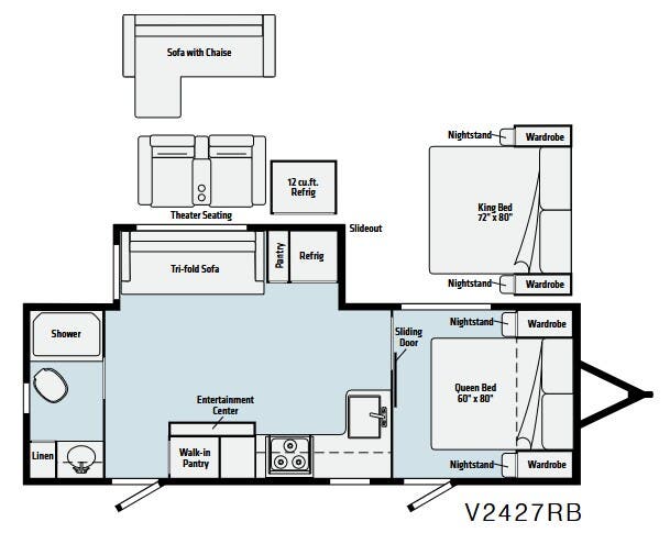 View 2022 Winnebago Voyage V2427RB complete specs and manufacturer brochures