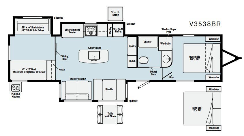 View 2022 Winnebago Voyage V3538BR complete specs and manufacturer brochures