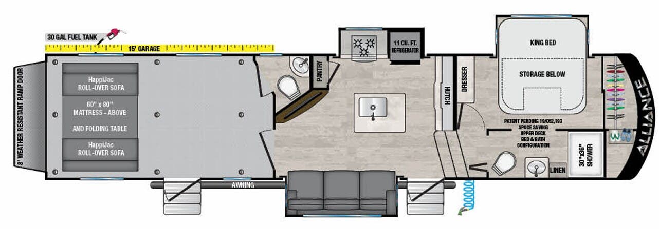 View 2023 Alliance RV Valor All-Access 36A15 complete specs and manufacturer brochures