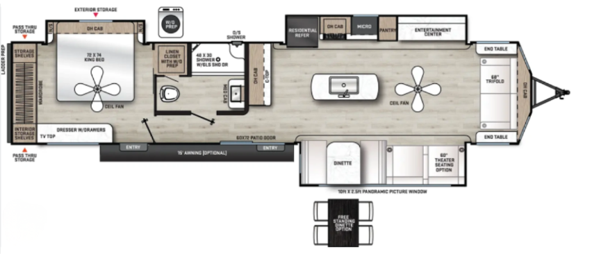 View 2023 Coachmen Catalina Destination 39MKTS complete specs and manufacturer brochures