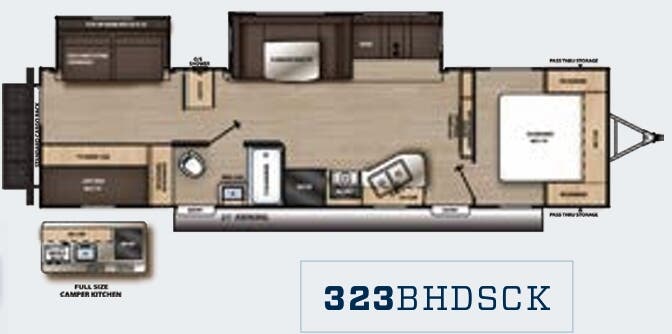 View 2023 Coachmen Catalina Legacy Edition 323BHDSCK complete specs and manufacturer brochures