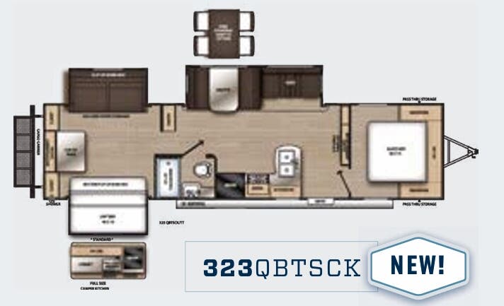 View 2023 Coachmen Catalina Legacy Edition 323QBTSCK complete specs and manufacturer brochures