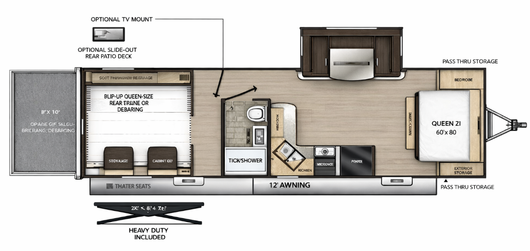 View 2023 Coachmen Catalina Trail Blazer 28THS complete specs and manufacturer brochures