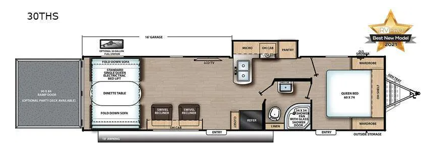 View 2023 Coachmen Catalina Trail Blazer 30THS complete specs and manufacturer brochures