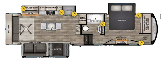 View 2023 CrossRoads Cameo CE-3201RL complete specs and manufacturer brochures