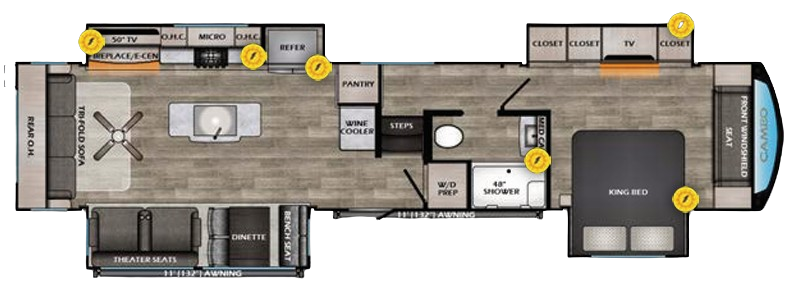 View 2023 CrossRoads Cameo CE-3701RL complete specs and manufacturer brochures