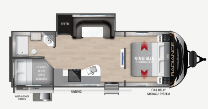 View 2023 Cruiser RV Radiance 25BH complete specs and manufacturer brochures