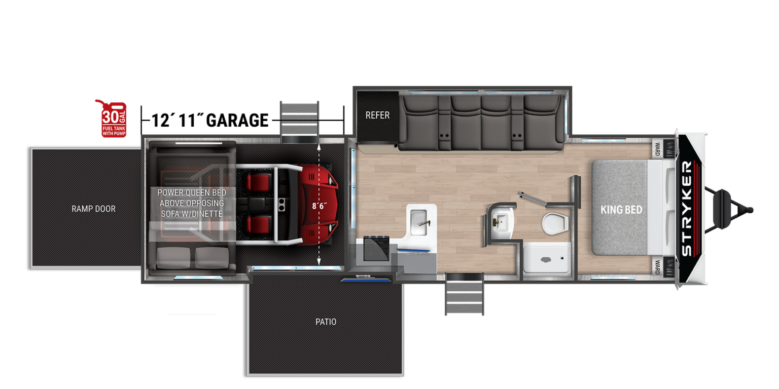 View 2023 Cruiser RV Stryker STG 3212 complete specs and manufacturer brochures