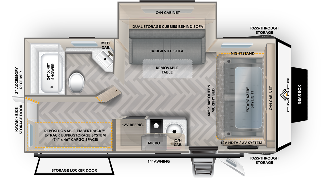 View 2023 Ember RV Overland 191MSL complete specs and manufacturer brochures