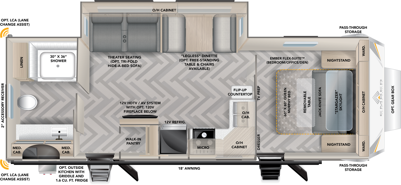 View 2023 Ember RV Touring Edition 26MRB complete specs and manufacturer brochures