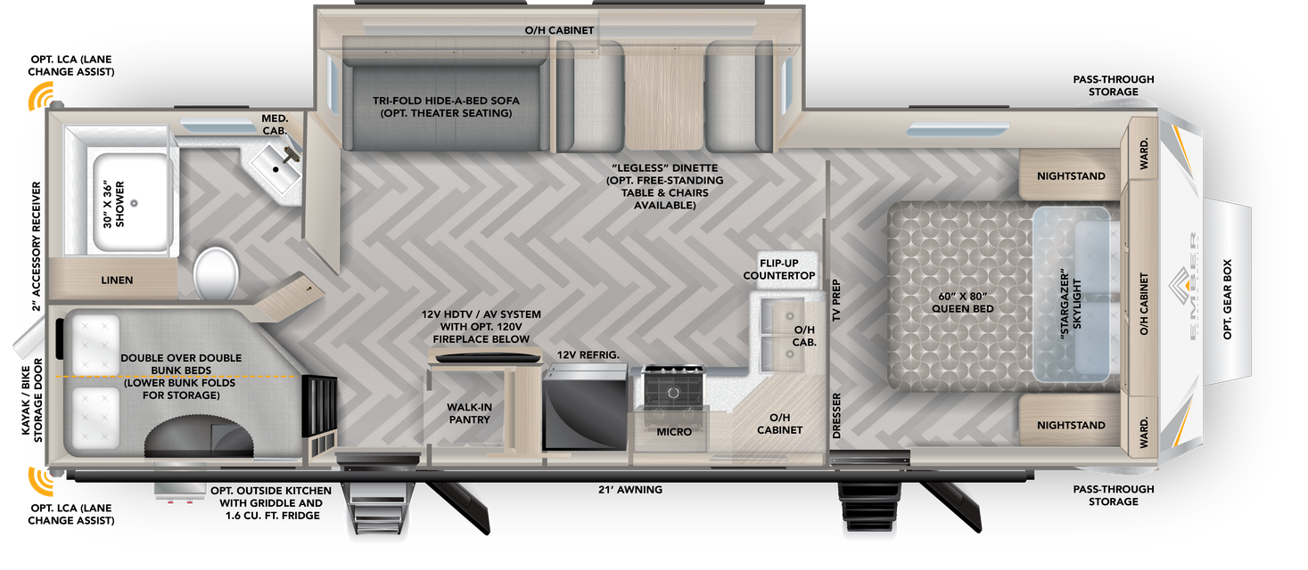 View 2023 Ember RV Touring Edition 28BH complete specs and manufacturer brochures