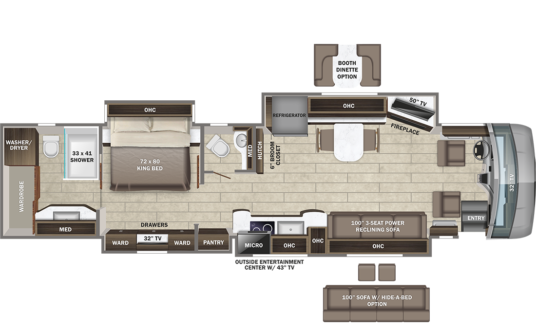 View 2023 Entegra Coach Anthem 44B complete specs and manufacturer brochures