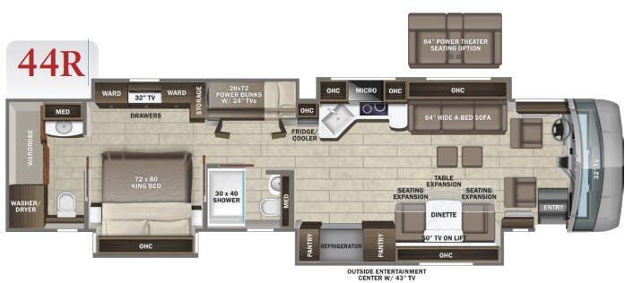 View 2023 Entegra Coach Anthem 44R complete specs and manufacturer brochures
