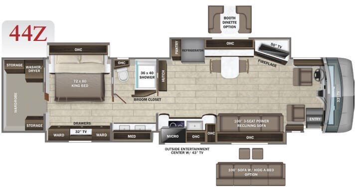 View 2023 Entegra Coach Anthem 44Z complete specs and manufacturer brochures