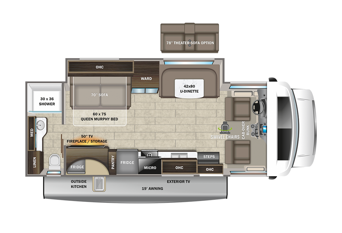 View 2023 Entegra Coach Odyssey 26M complete specs and manufacturer brochures
