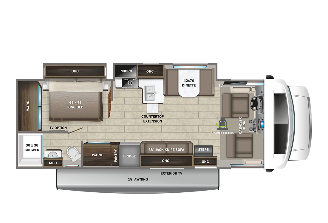 View 2023 Entegra Coach Odyssey 27U complete specs and manufacturer brochures