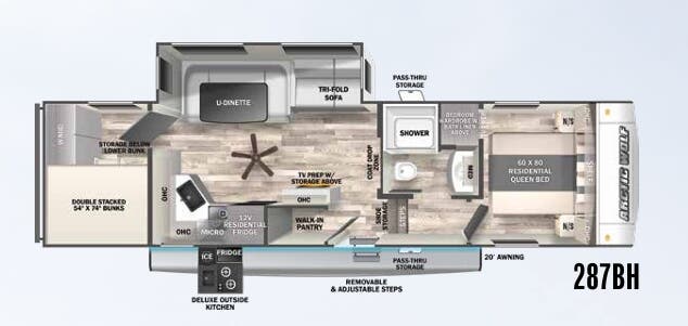 View 2023 Forest River Arctic Wolf 287BH complete specs and manufacturer brochures