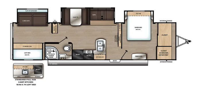 View 2023 Forest River Aurora 34BHTS complete specs and manufacturer brochures