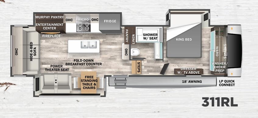 View 2023 Forest River Cedar Creek 311RL complete specs and manufacturer brochures