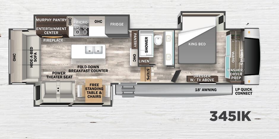 View 2023 Forest River Cedar Creek 345IK complete specs and manufacturer brochures