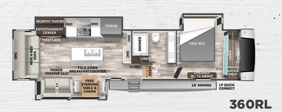 View 2023 Forest River Cedar Creek 360RL complete specs and manufacturer brochures