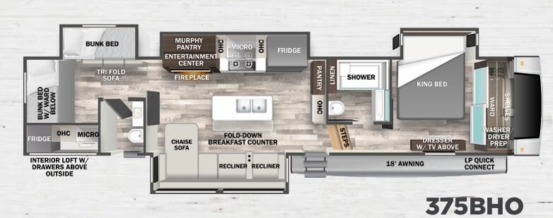 View 2023 Forest River Cedar Creek 375BHO complete specs and manufacturer brochures