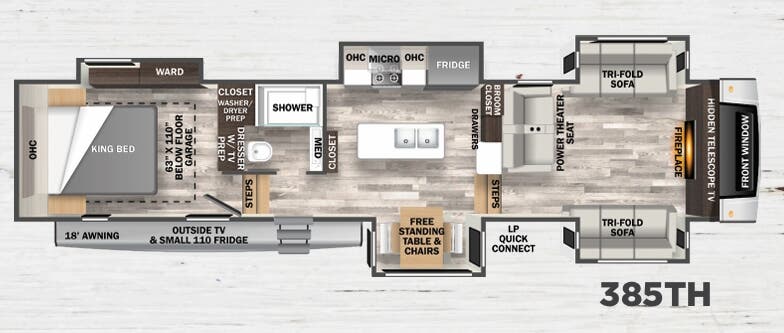 View 2023 Forest River Cedar Creek 385TH complete specs and manufacturer brochures