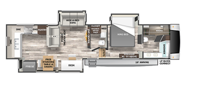 View 2023 Forest River Cedar Creek 388RK2 complete specs and manufacturer brochures