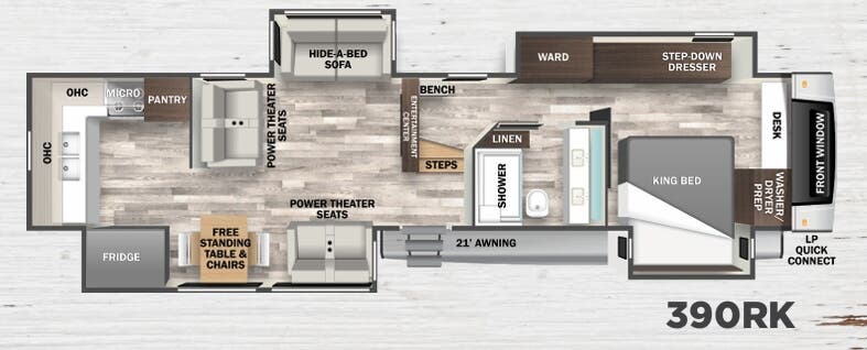 View 2023 Forest River Cedar Creek 390RK complete specs and manufacturer brochures