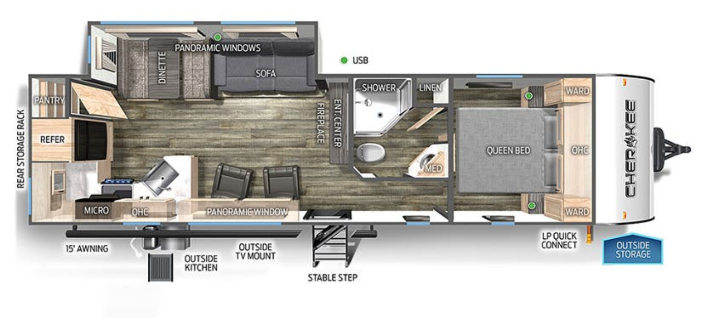 View 2023 Forest River Cherokee 274RK complete specs and manufacturer brochures
