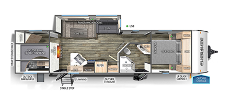 View 2023 Forest River Cherokee 294GEBG complete specs and manufacturer brochures
