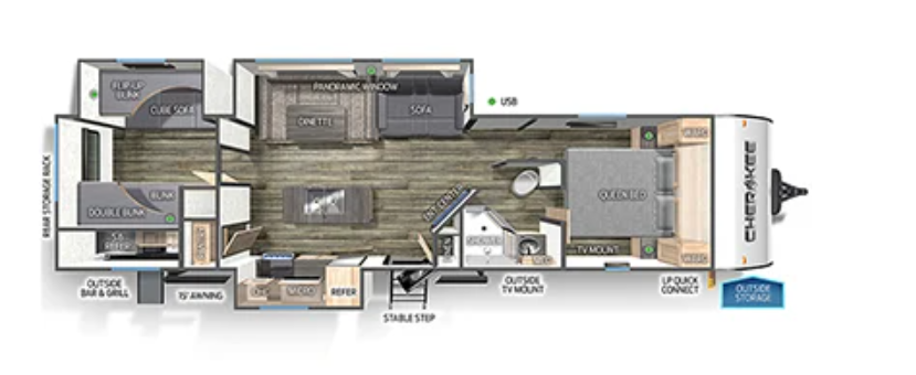View 2023 Forest River Cherokee 304BH complete specs and manufacturer brochures