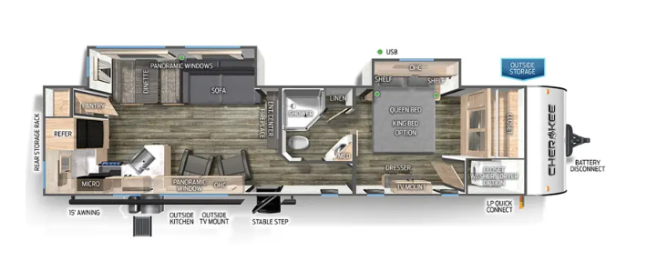 View 2023 Forest River Cherokee 304RK complete specs and manufacturer brochures